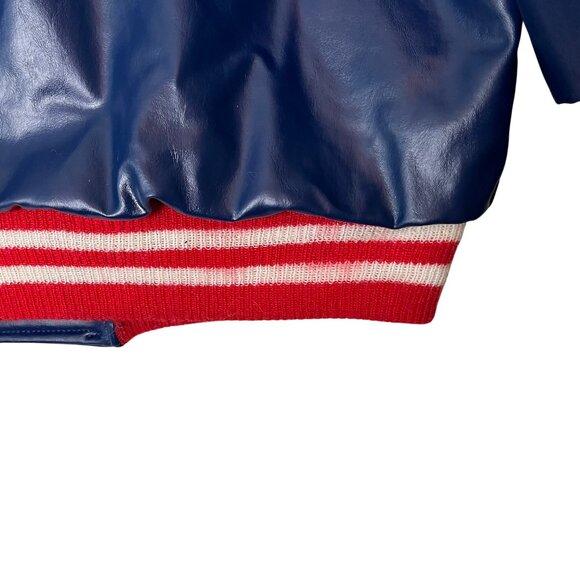 VTG Superman Varsity Jacket Mens XXL Blue Red & White Stripes Justice League USA - Picture 12 of 16
